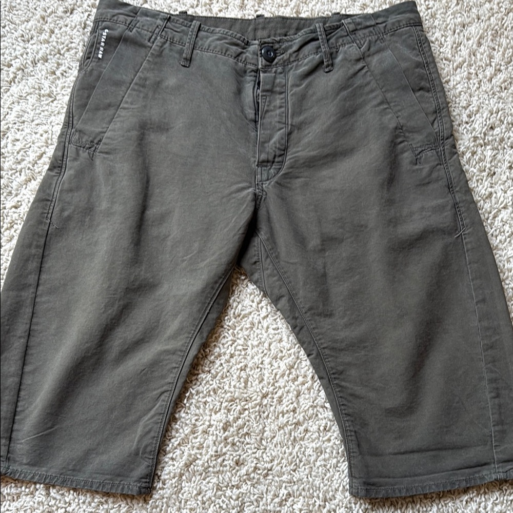 G-Star Gray Cargo Shorts Classic Cotton Blend